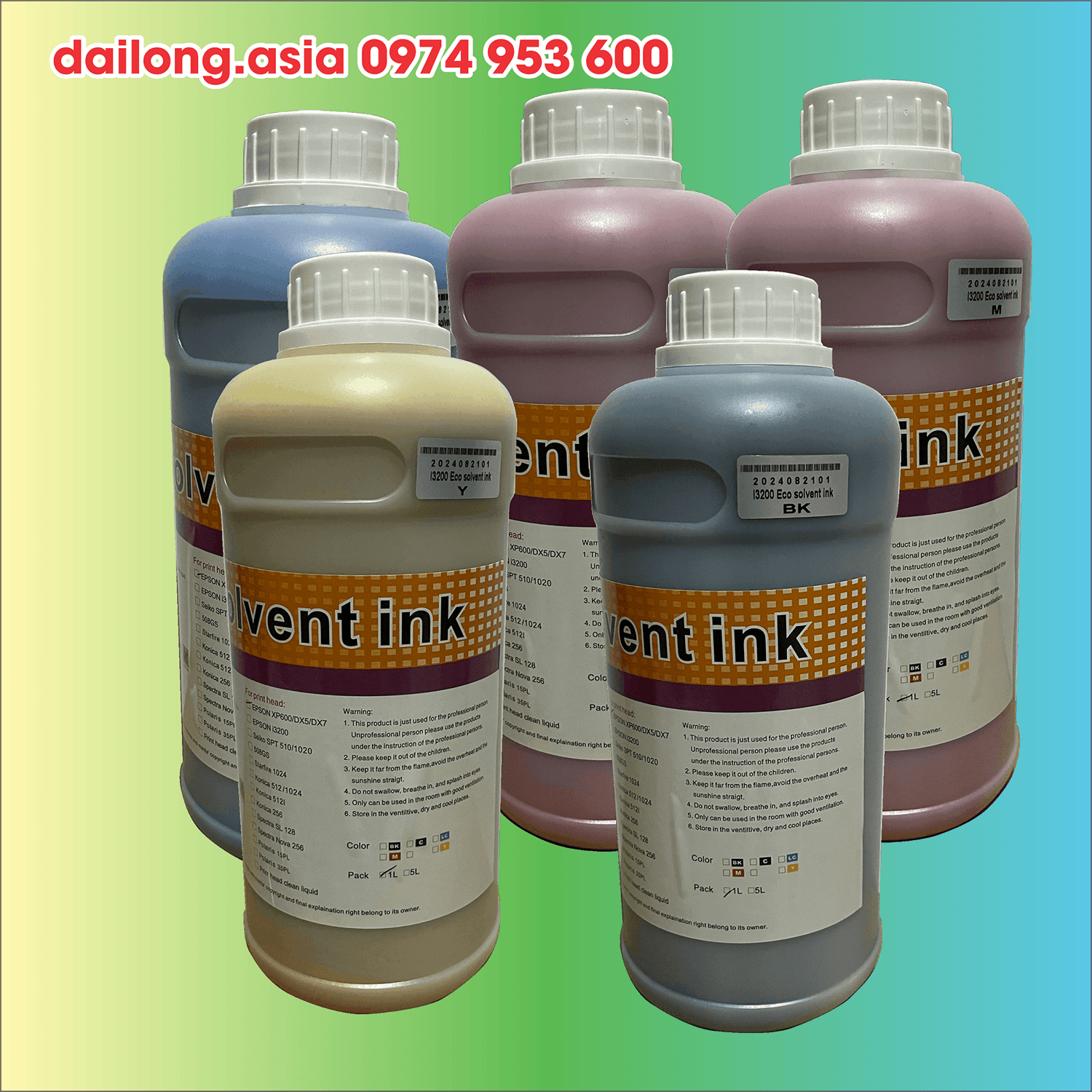 Mực Dầu i3200 - DX5 - DX7 - XP600 - TX800 Eco Solvent